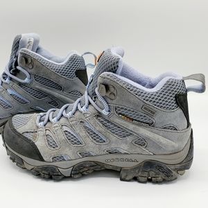 Merrell Moab Mid Waterproof Gray & Periwinkle Boot